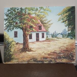 Liliane Original Oil Painting On Canvas.  Local Artist 1982.